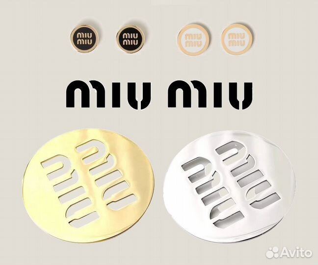 Брошь серьги Miu Miu (Prada)