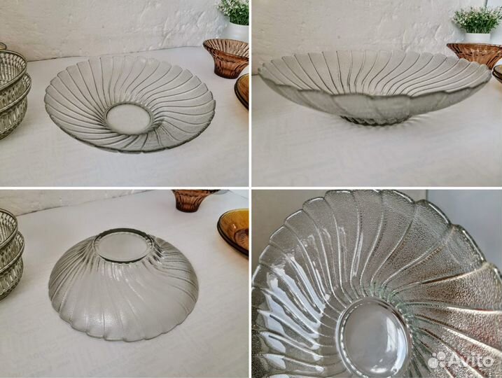 Ваза сахарница конфетница салатник стекло СССР, от