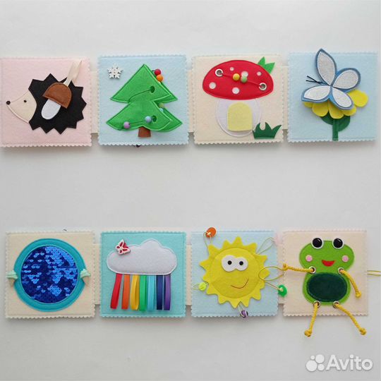 Книжка игрушка из фетра с 6 месяцев