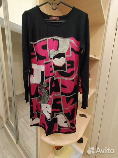 Трикотажное платье - туника