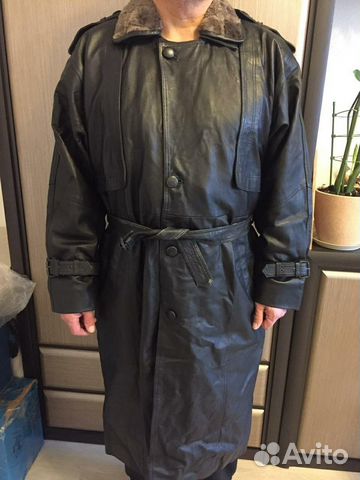 Плащ кожаный