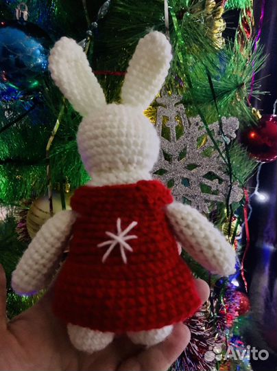 Вязаный заяц ручная работа