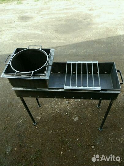Мангал с трубой под казан