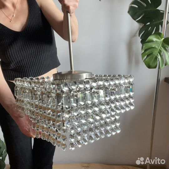 Хрустальная люстра СССР винтажная