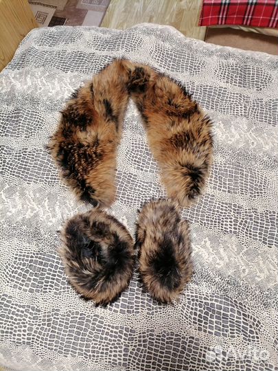 Меховой воротник енот