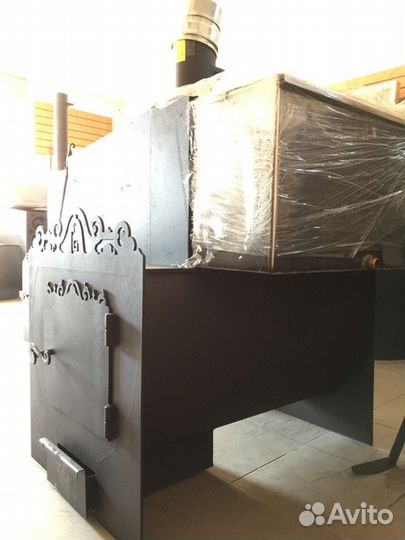 Печь для бани на 3 помещения с узором