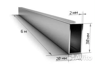 30*20*2 Труба прямоугольная стальная м/п