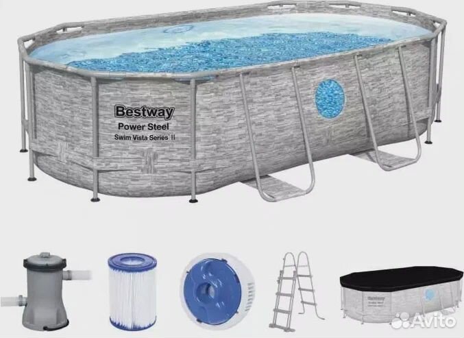 Каркасный бассейн 427х250х100