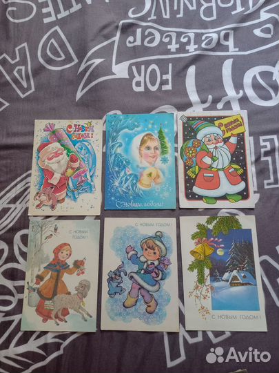 Новогодние открытки СССР