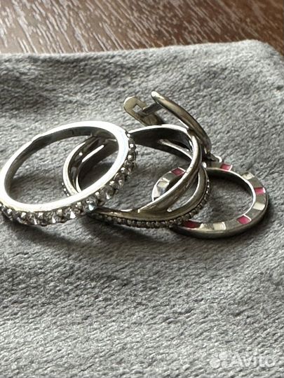 Кольцо серебро