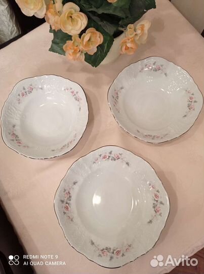 Блюдо Bernadotte Чехия Розы