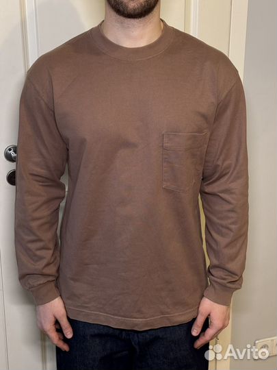 Лонгслив uniqlo u размер М коричневый