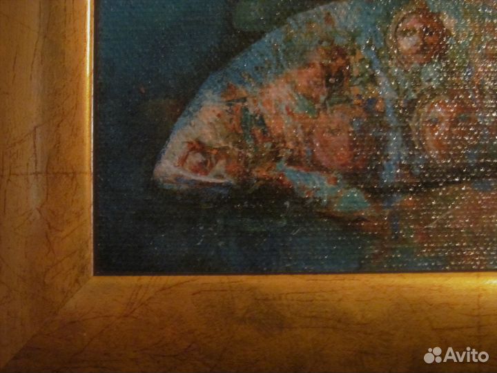 Река. Копия на холсте. Подпись