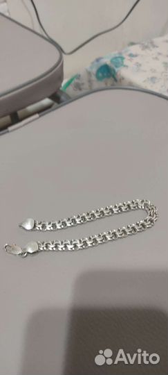 Серебряный браслет мужской бу