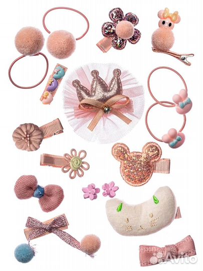 Подарочный Набор заколок и рез для девочки новый В