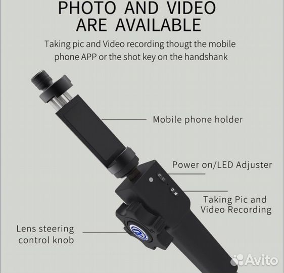 Эндоскоп с поворотной камерой 8,5 мм Ralcam F408A