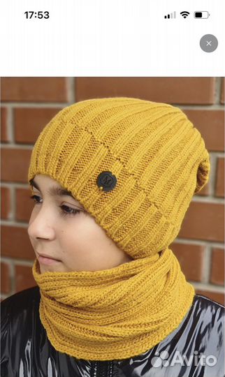 Комплект шапка снуд (шерсть флис)