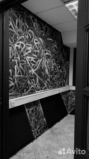 Граффити оформление, холсты на заказ, каллиграфия