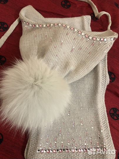 Комплект шапка и шарф для девочки