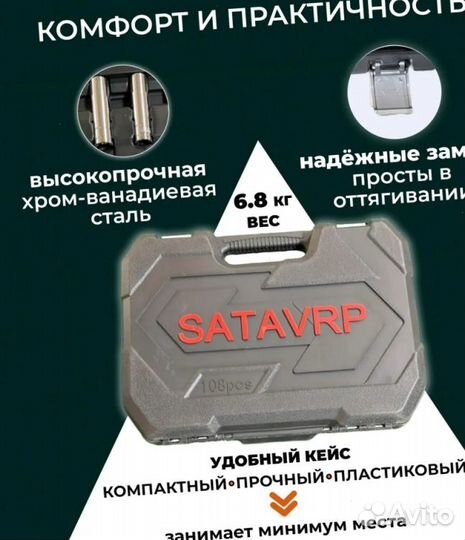 Набор инструментов sato 108 предмет (sato VIP, SAT