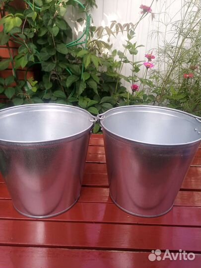 Ведро оцинкованное новое 9 литров 2 шт