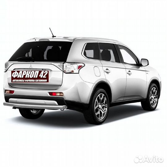 Защита заднего бампера Mitsubishi outlander (2015)