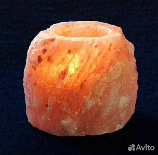 Подсвечник из гималайской соли не огранённый