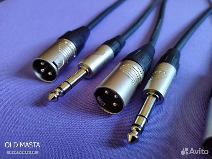 Для студийных мониторов XLR Jack 2шт