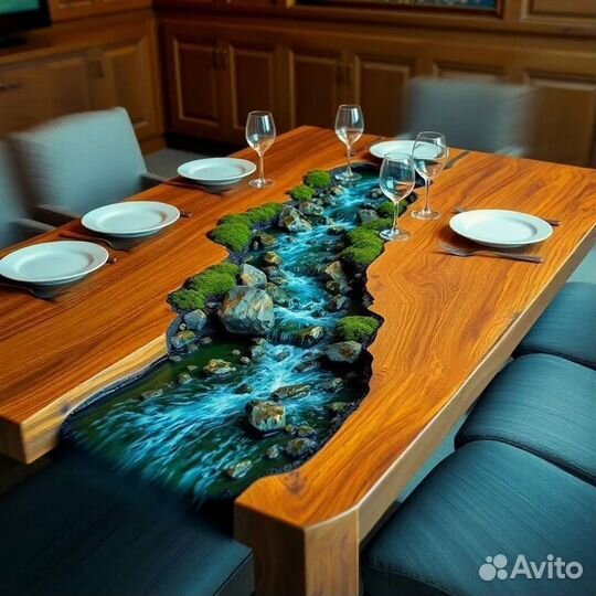 Кухонный стол из эпоксидной смолы