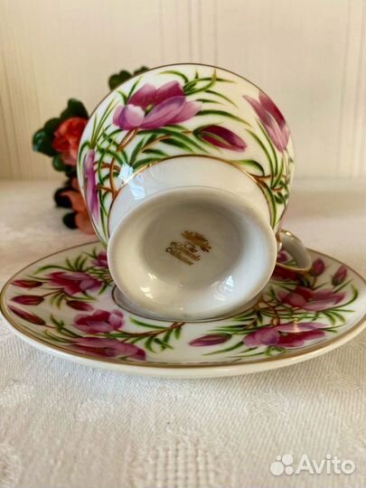 Чайная пара фарфор. Блюдца Hammersley. Англия