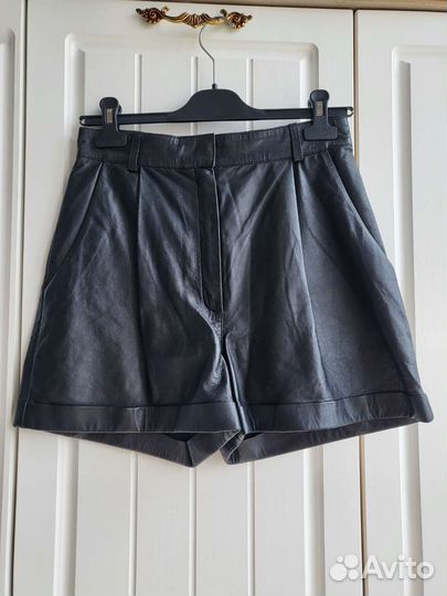 Кожаные шорты Mango