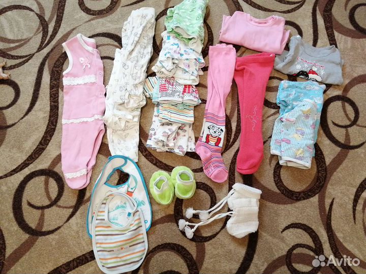 Вещи пакетом на девочку от 0 до 6 месяцев