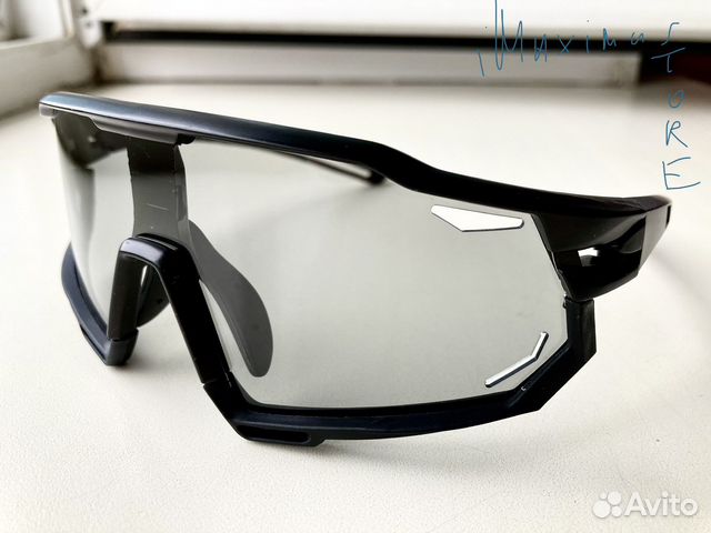 Фотохромные поляризационные спортивные очки черные