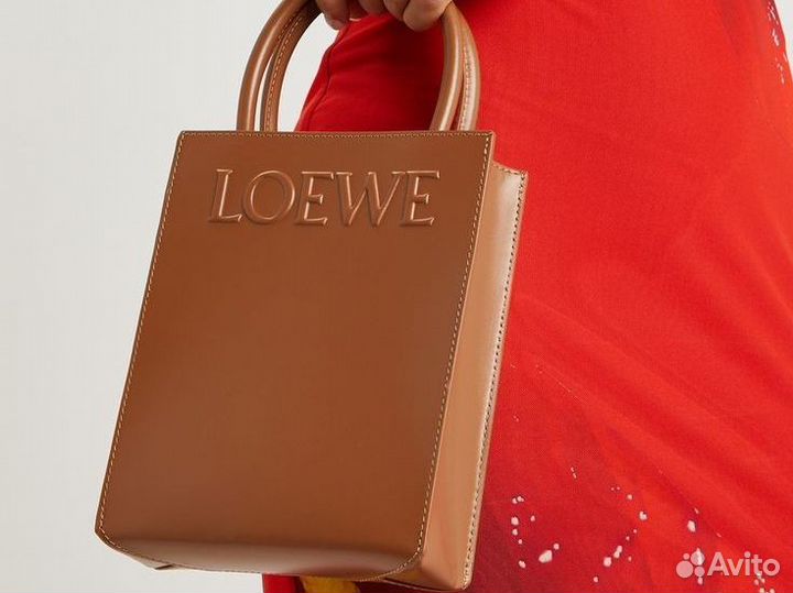 Женская сумка-тоут loewe A5 Tote Bag коричневая