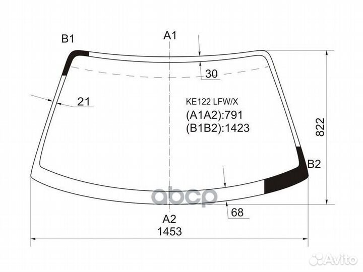 Стекло лобовое Toyota Corolla Levin 95-00