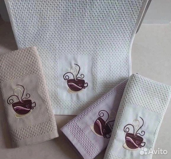 Вафельные кухонные полотенца 100 хлопок