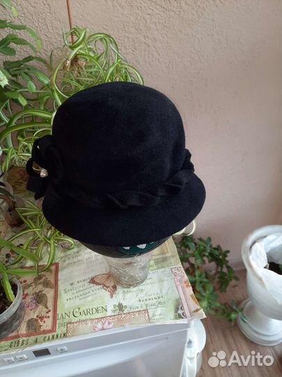 Шляпа женская велюр