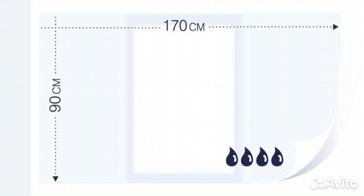 Пеленки впитывающие 60х90 30шт