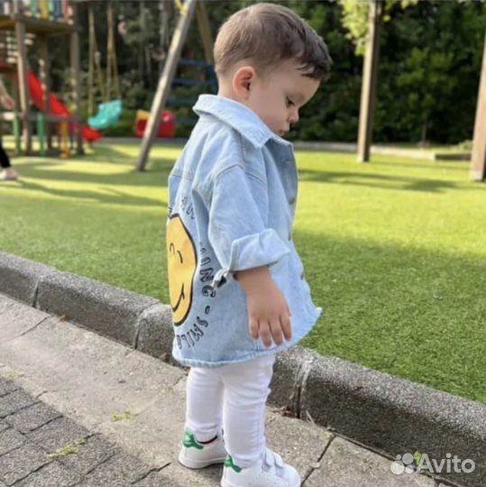 Джинсовая рубашка детская