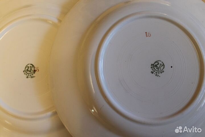 Тарелки Сирень зик Конаково ссср1952г