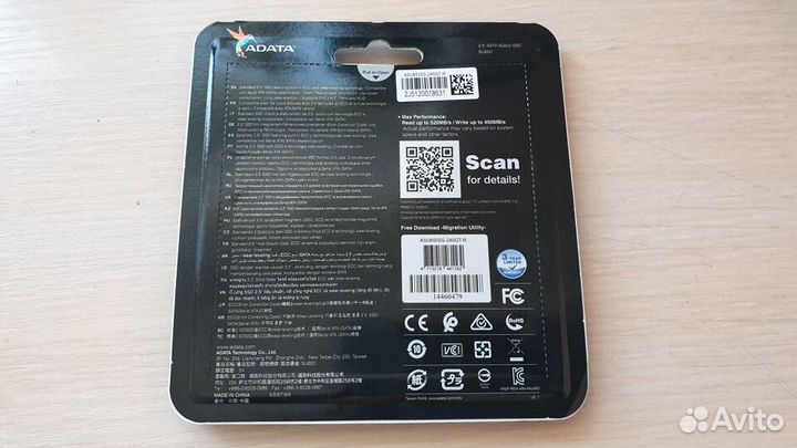 Жёсткий диск ssd Adata 240 гб новый