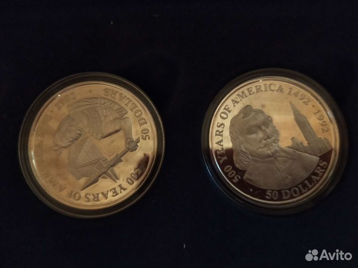 Подлинный набор монет 500 лет Америки