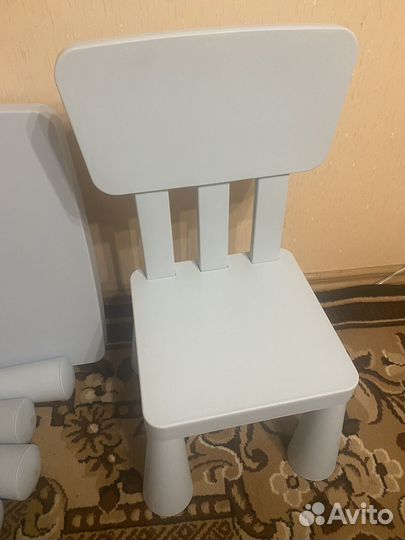 Детский стол и стул IKEA маммут