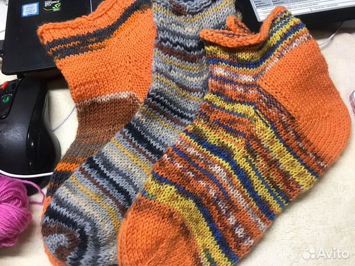 Носки вязаные ручной работы мужские