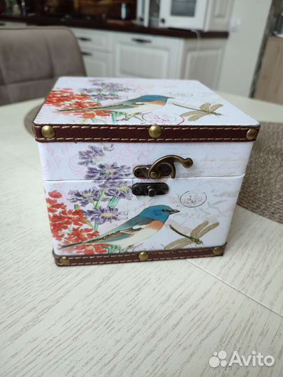 Коробка/сундук, птицы керамика