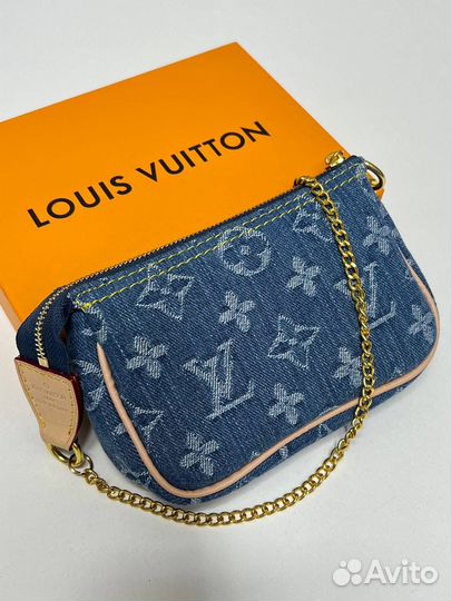 Клатч Louis Vuitton mini pochette denim