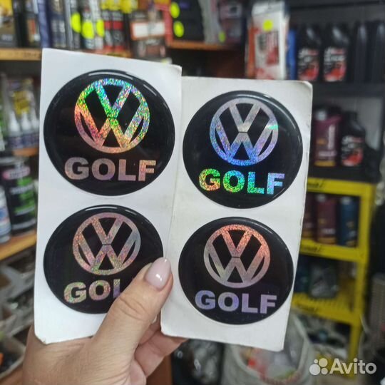 Наклейки силиконовые volkswagen golf 60мм