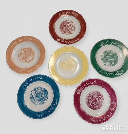 Фарфоровые тарелки набор.6шт Limoges. (Лимож)