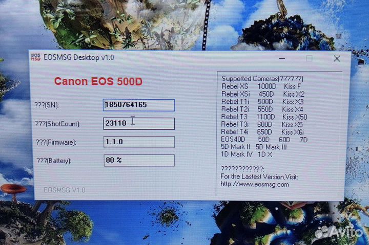 Зеркальный фотоаппарат Canon EOS 500D Body