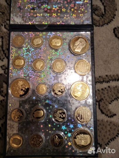 Копии царских монет в позолоте